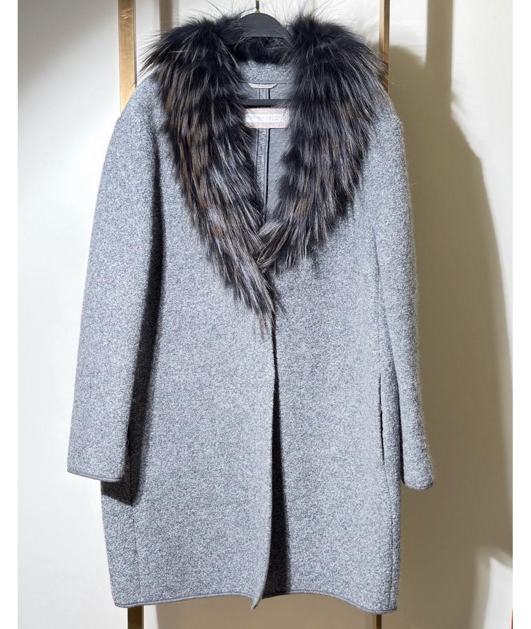 FABIANA FILIPPI Серое шерстяное пальто, фото 7