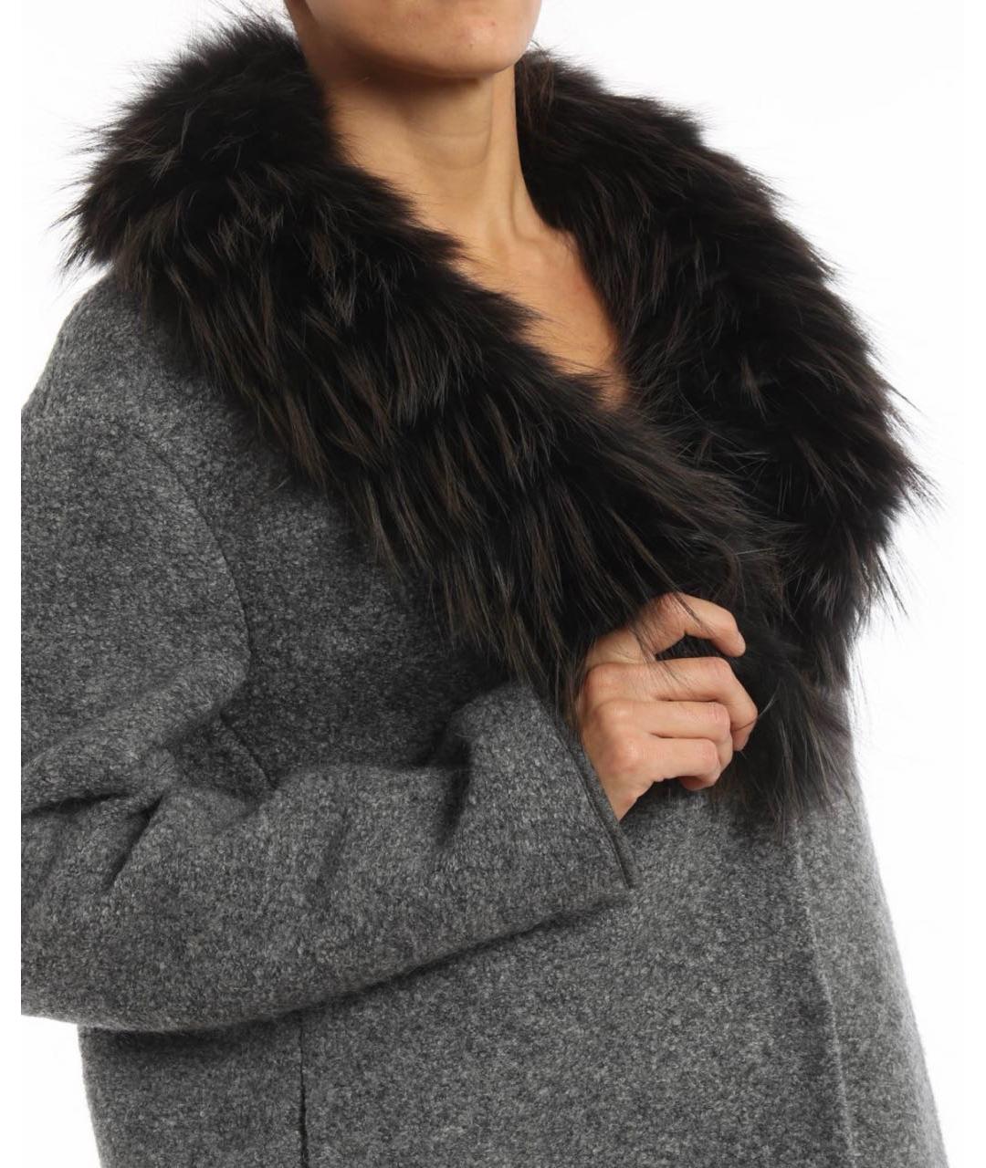 FABIANA FILIPPI Серое шерстяное пальто, фото 4