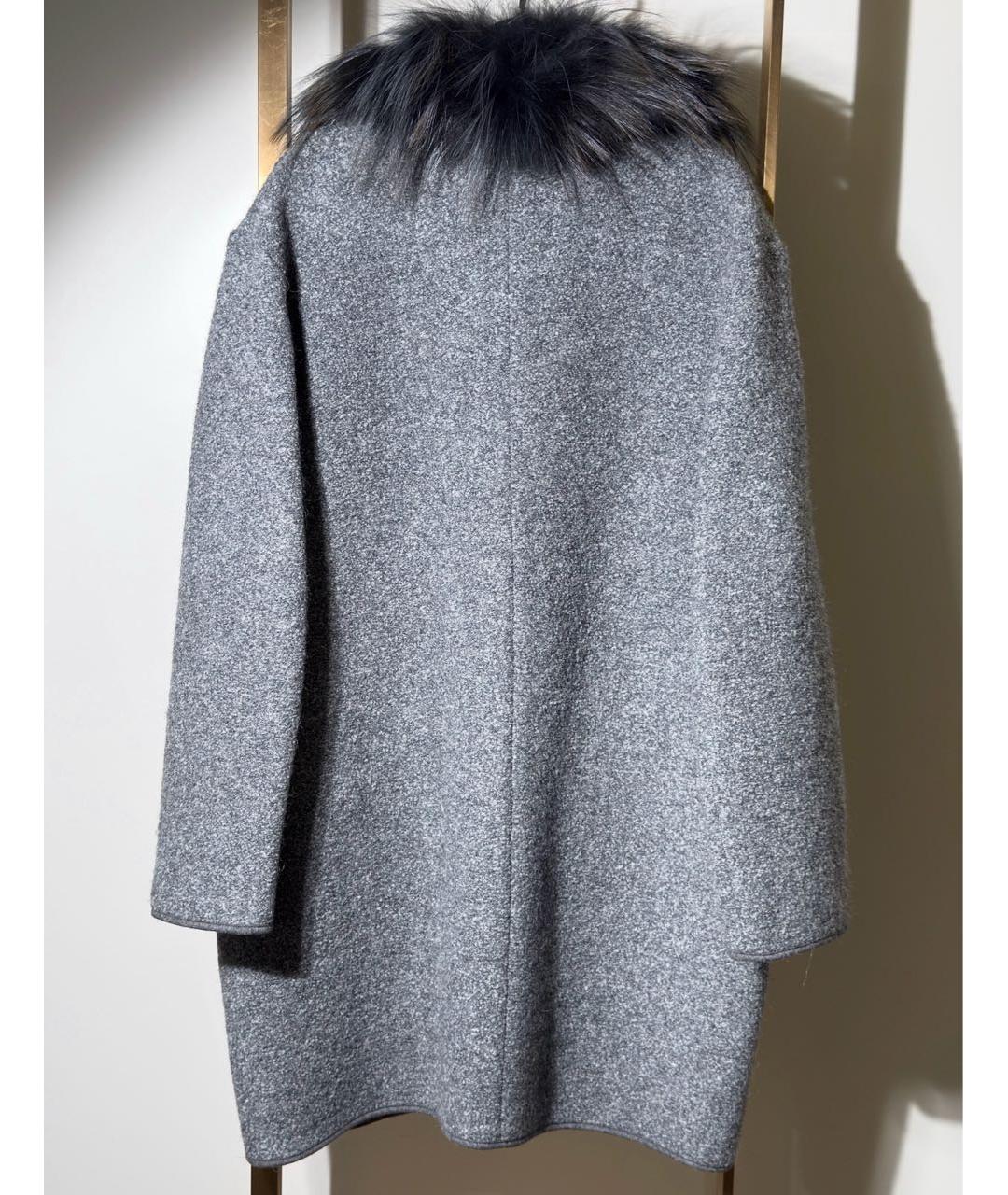 FABIANA FILIPPI Серое шерстяное пальто, фото 2