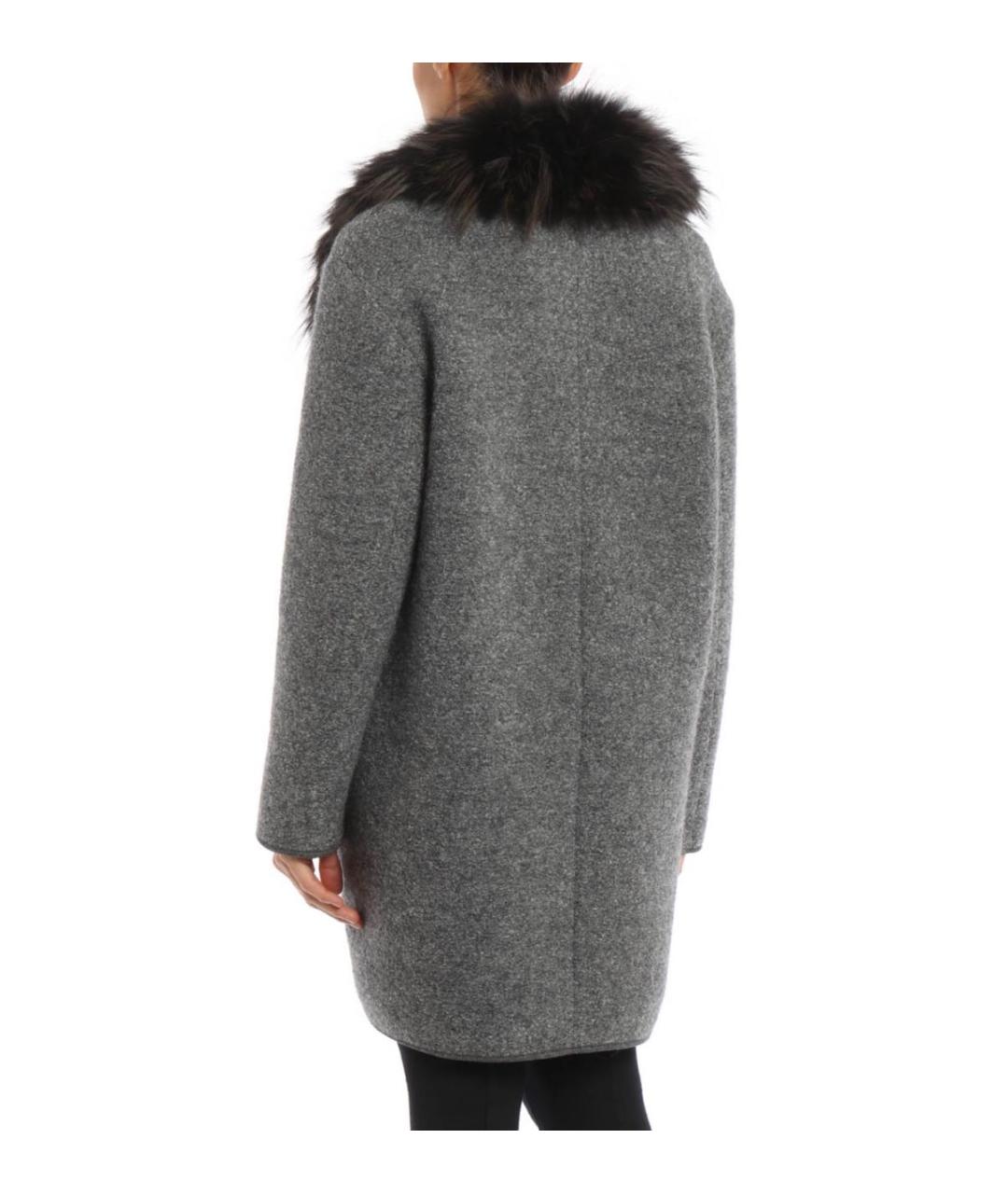 FABIANA FILIPPI Серое шерстяное пальто, фото 6