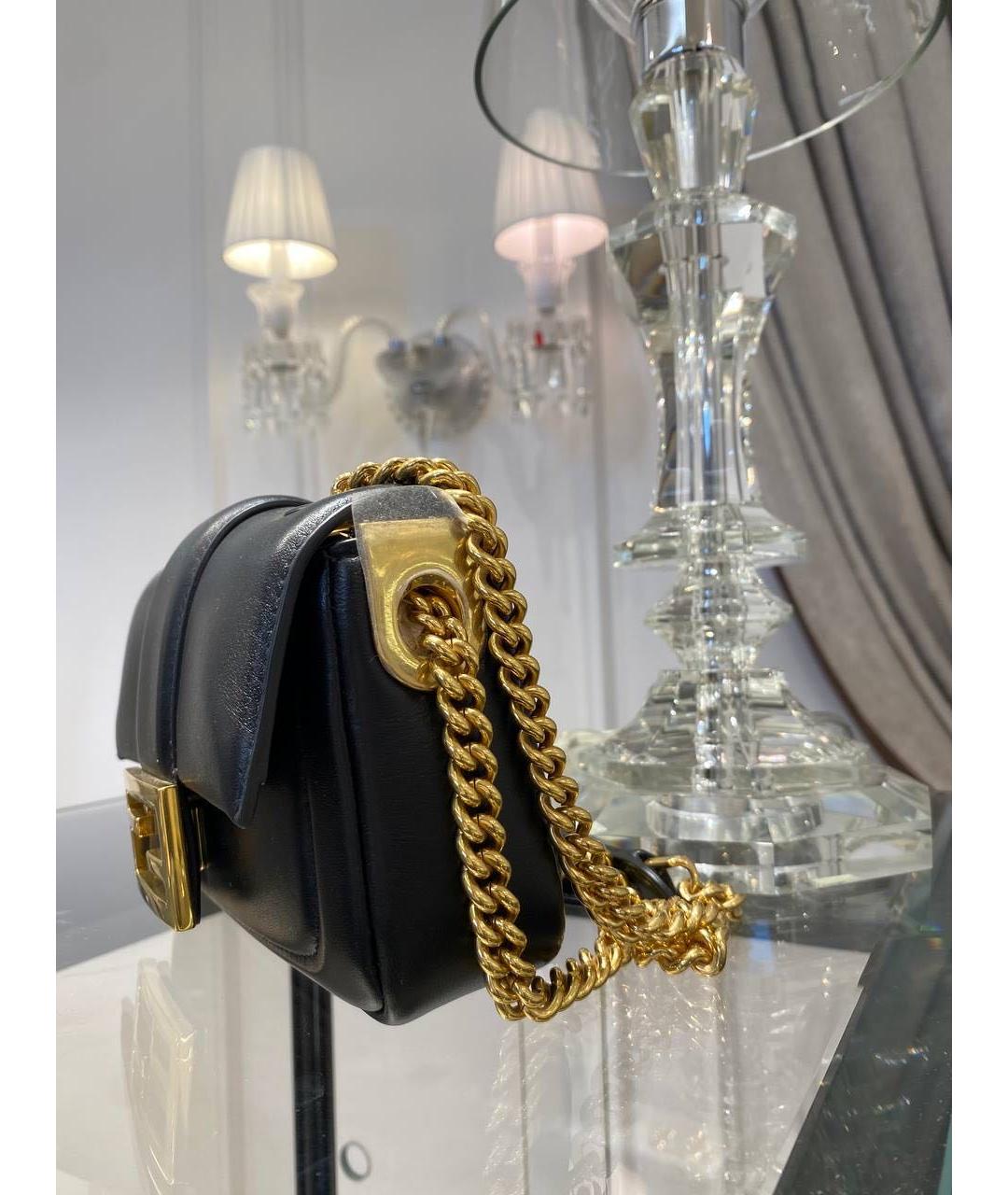 FENDI Черная кожаная сумка через плечо, фото 3