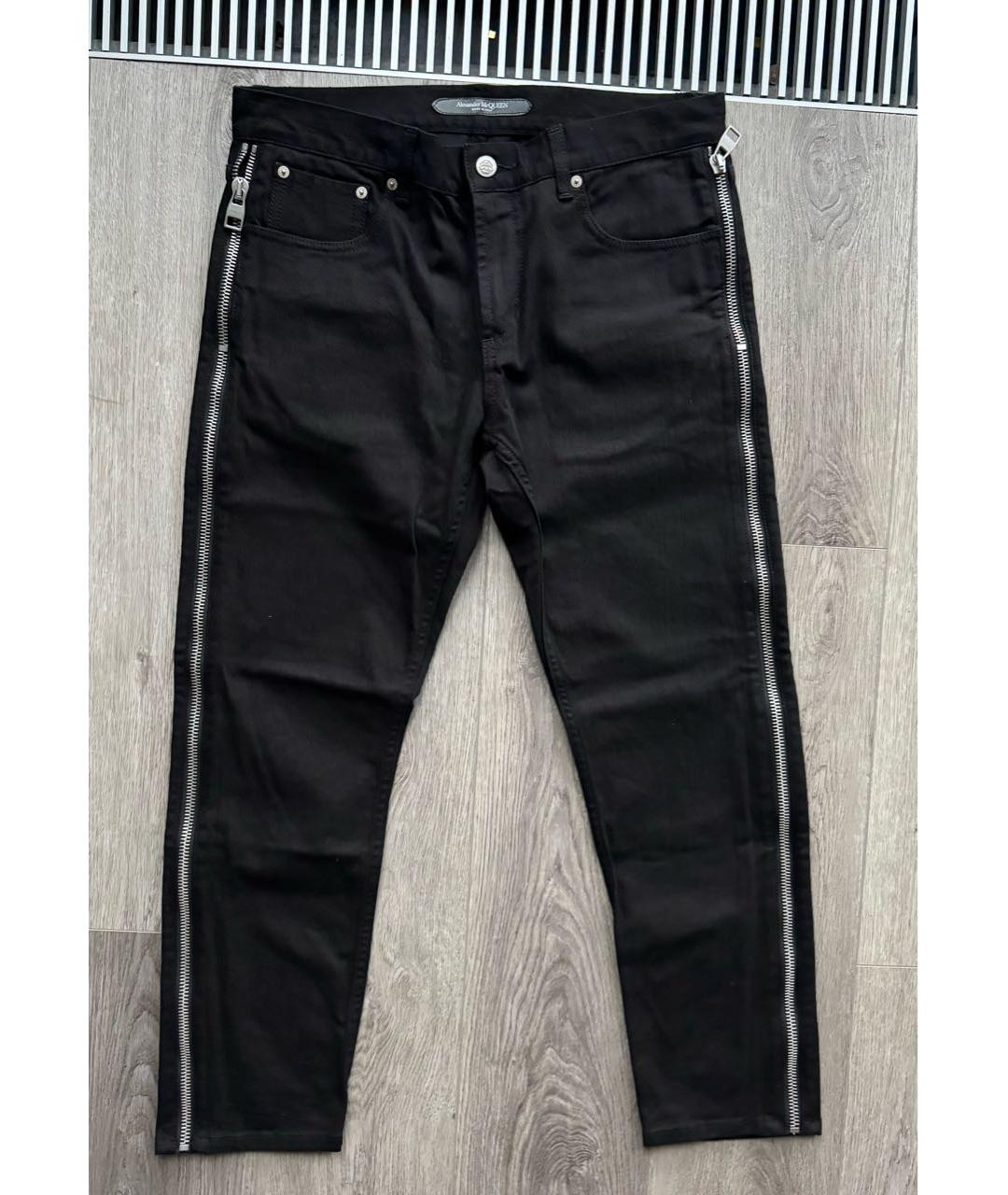 ALEXANDER MCQUEEN Черные хлопко-эластановые джинсы скинни, фото 9