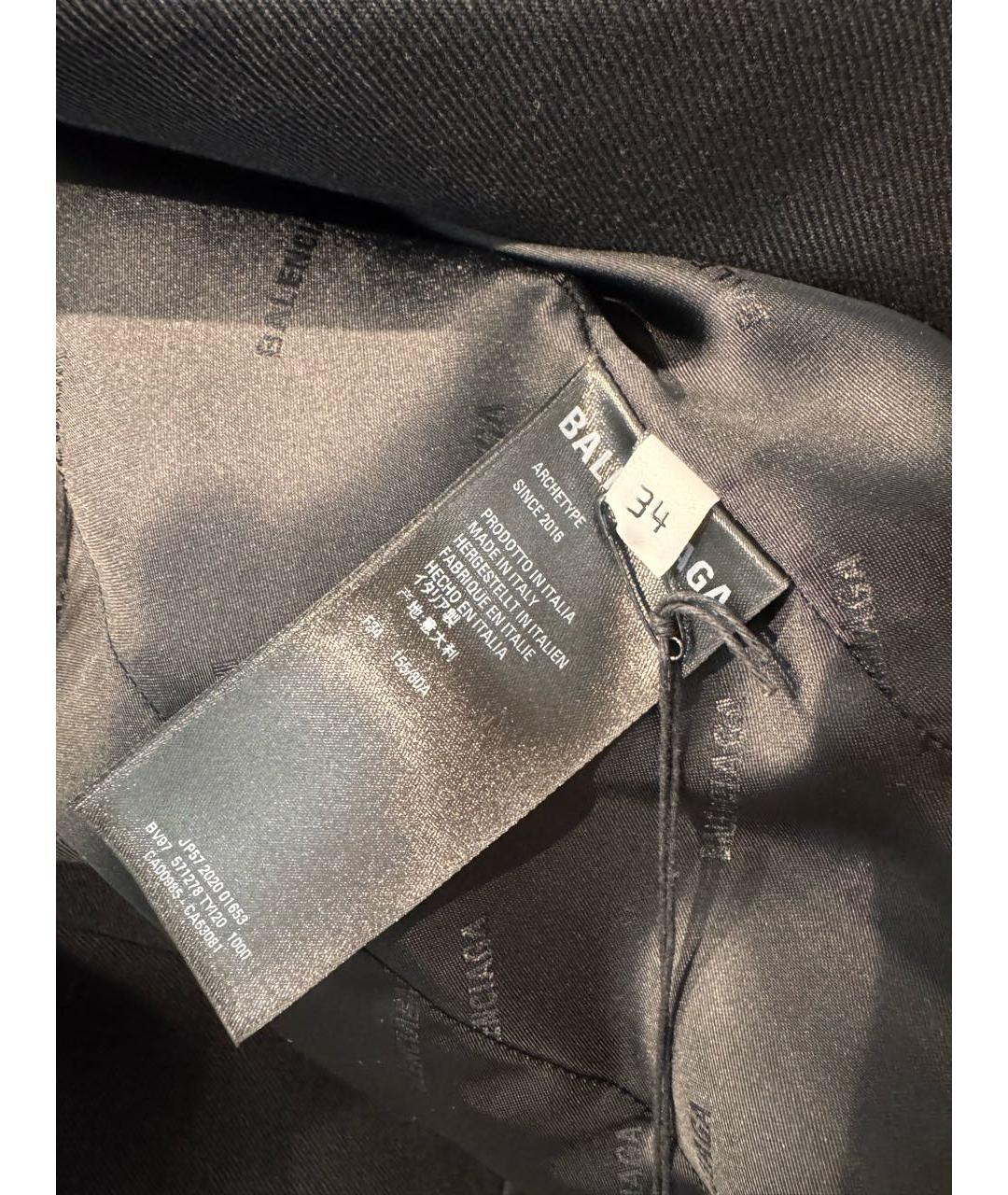 BALENCIAGA Черный шерстяной жакет/пиджак, фото 7