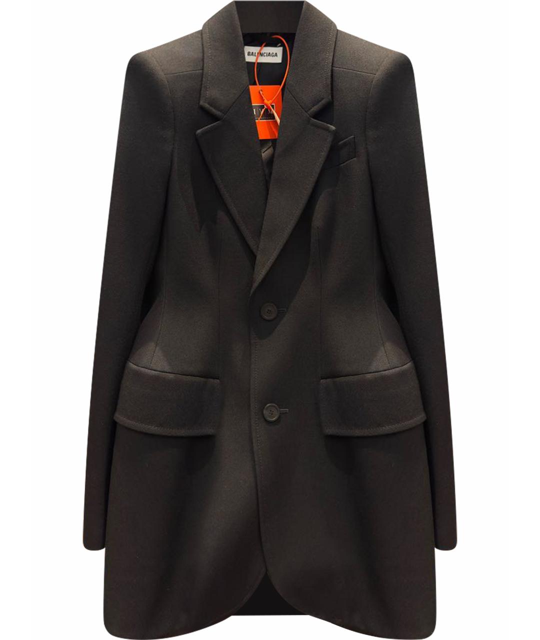 BALENCIAGA Черный шерстяной жакет/пиджак, фото 1