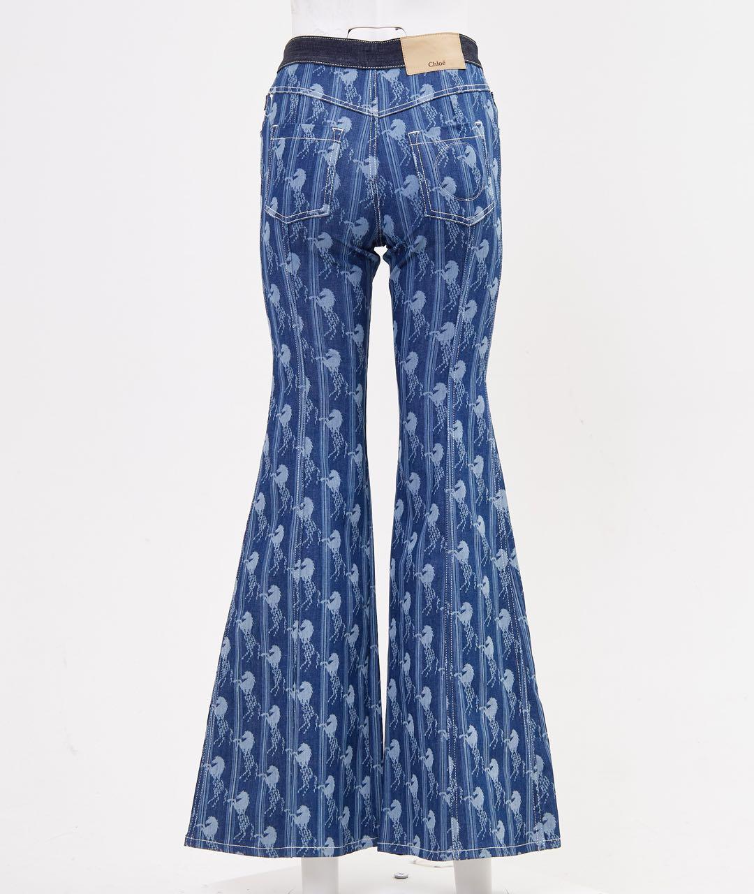 CHLOE Синие хлопковые джинсы клеш, фото 2
