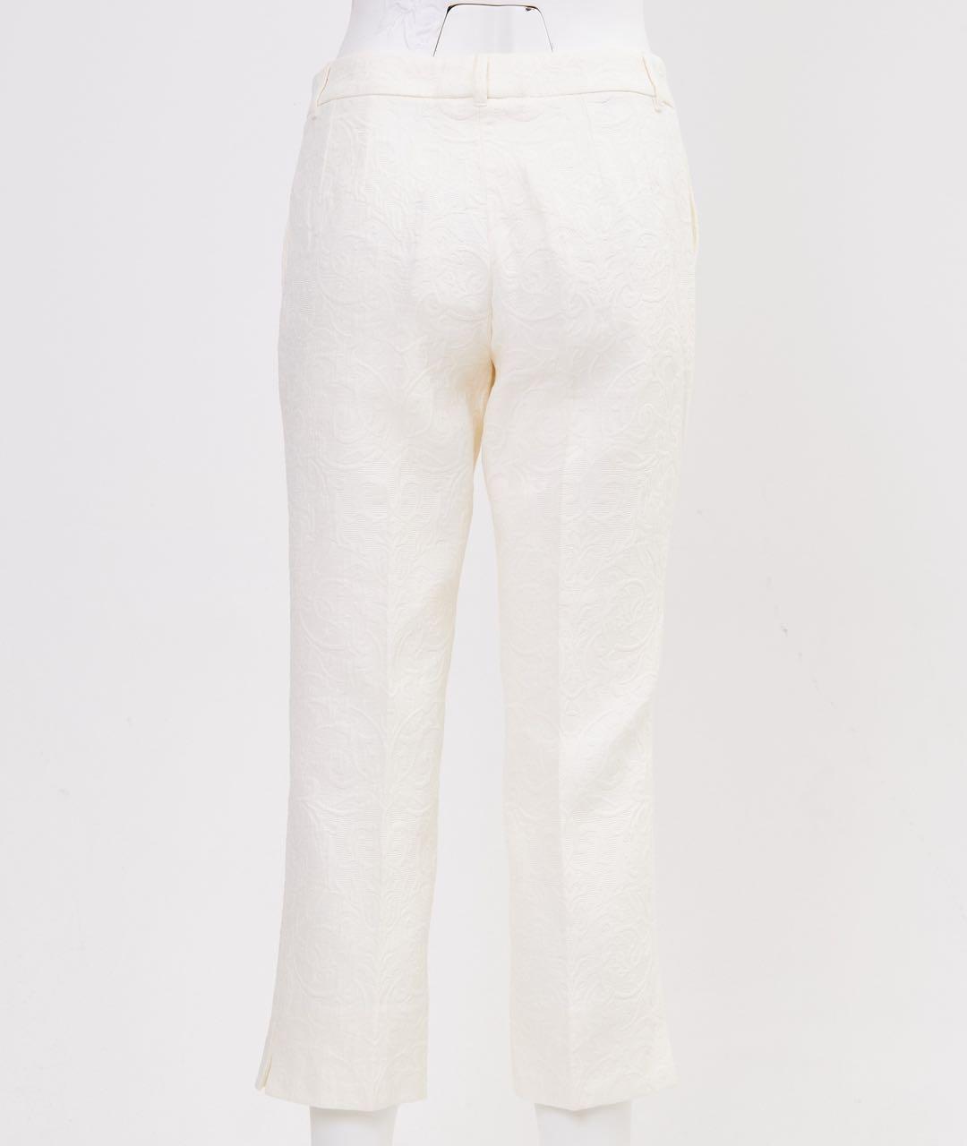 DOLCE&GABBANA Бежевые хлопковые прямые брюки, фото 2