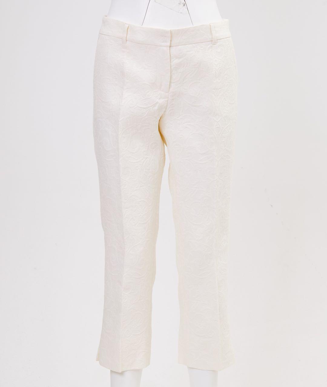 DOLCE&GABBANA Бежевые хлопковые прямые брюки, фото 4