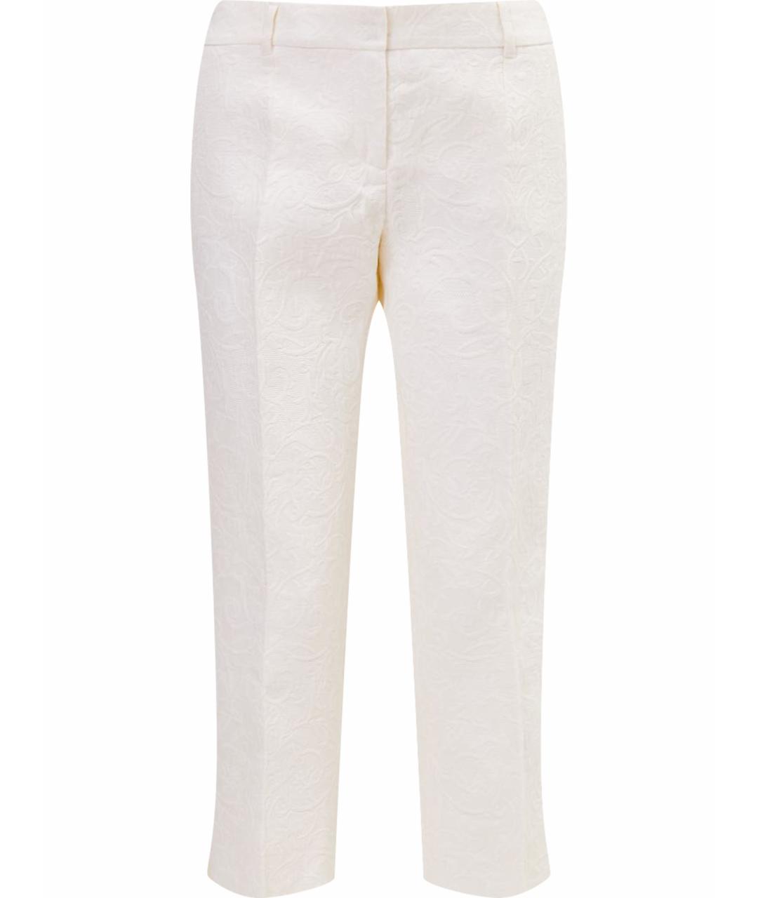 DOLCE&GABBANA Бежевые хлопковые прямые брюки, фото 1