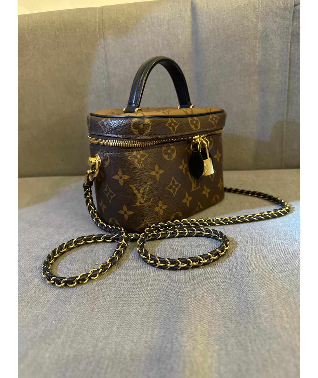 LOUIS VUITTON Коричневая кожаная сумка через плечо, фото 2