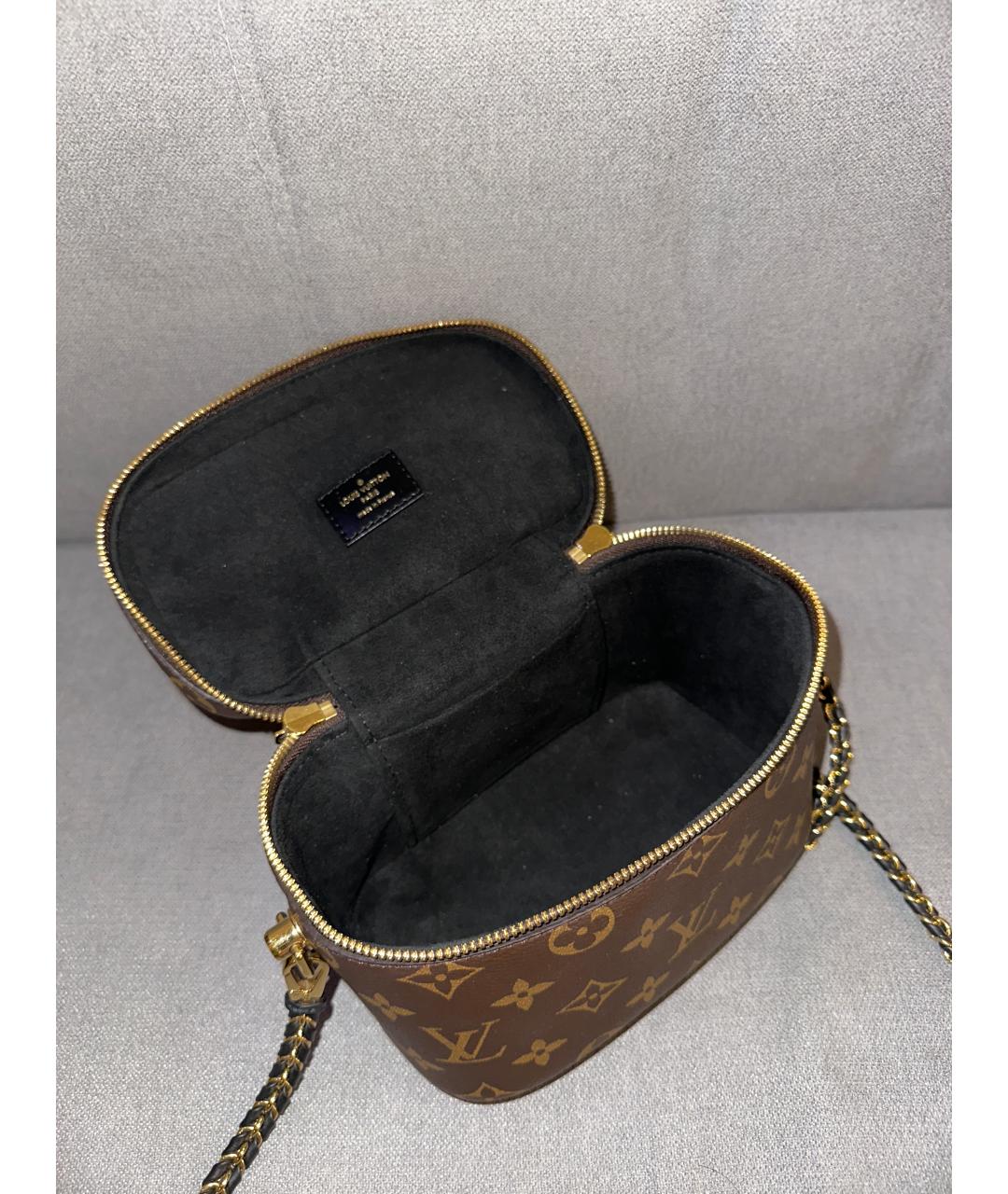 LOUIS VUITTON Коричневая кожаная сумка через плечо, фото 4