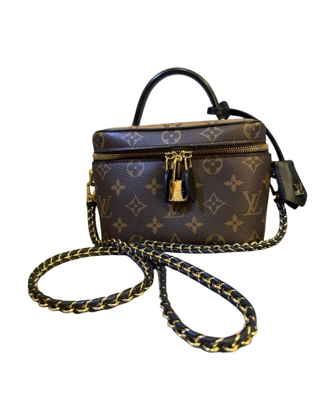 LOUIS VUITTON Коричневая кожаная сумка через плечо, фото 1