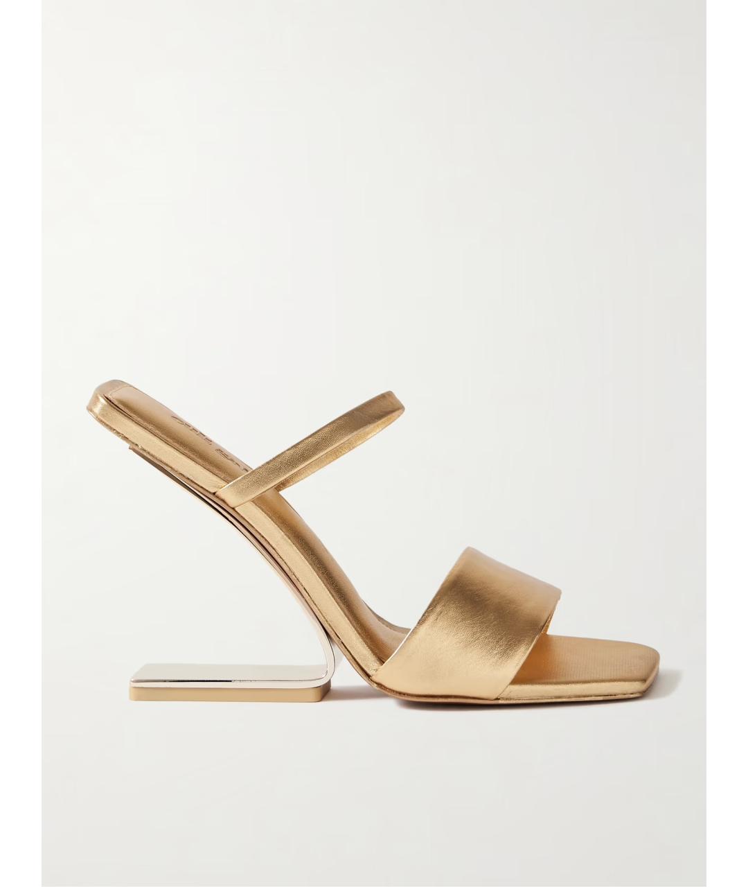 CULT GAIA Золотые кожаные мюли, фото 5