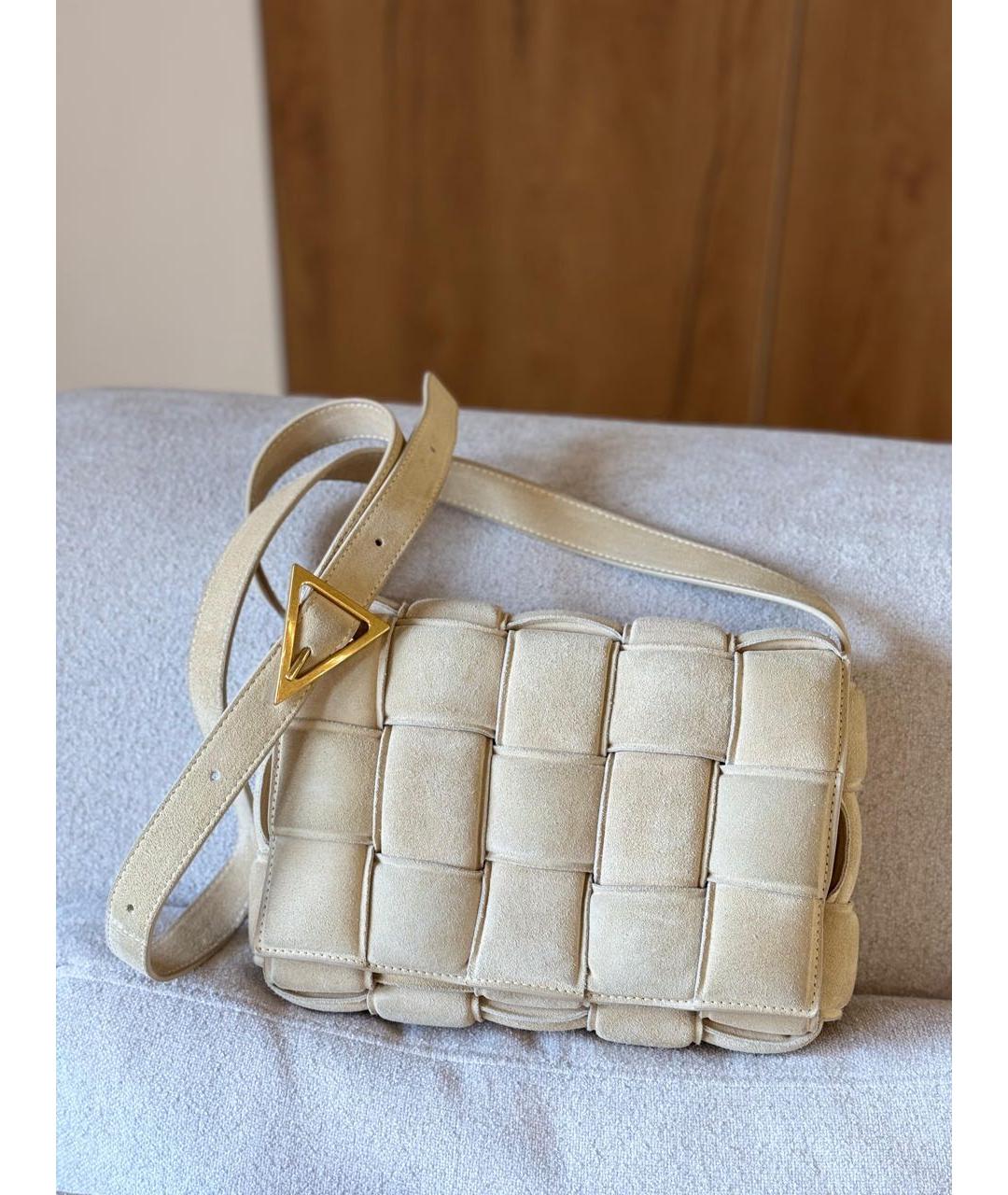 BOTTEGA VENETA Бежевая замшевая сумка через плечо, фото 2