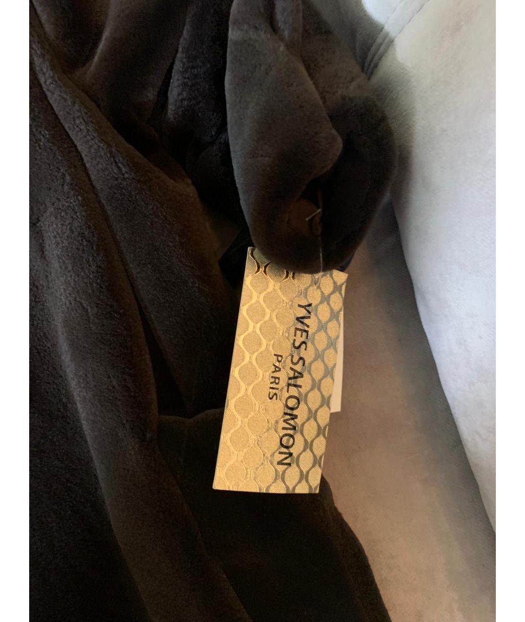 YVES SALOMON Коричневая меховая шуба, фото 4