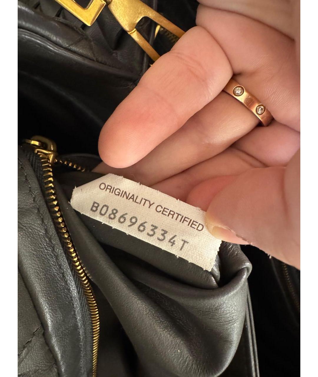 BOTTEGA VENETA Серая кожаная сумка через плечо, фото 3