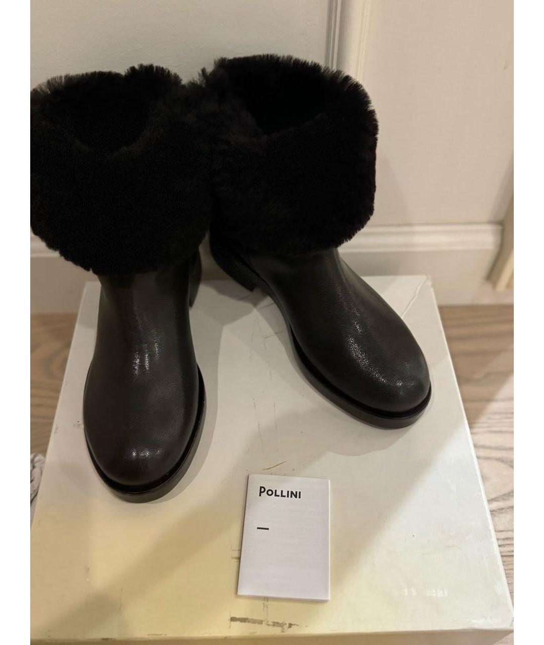 POLLINI Коричневые кожаные полусапоги, фото 8