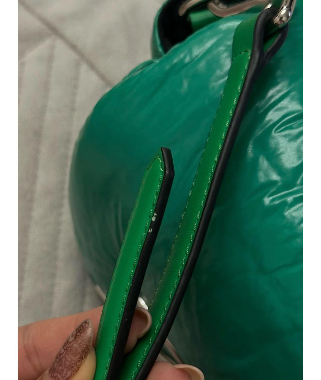 KARL LAGERFELD Зеленая кожаная сумка через плечо, фото 4