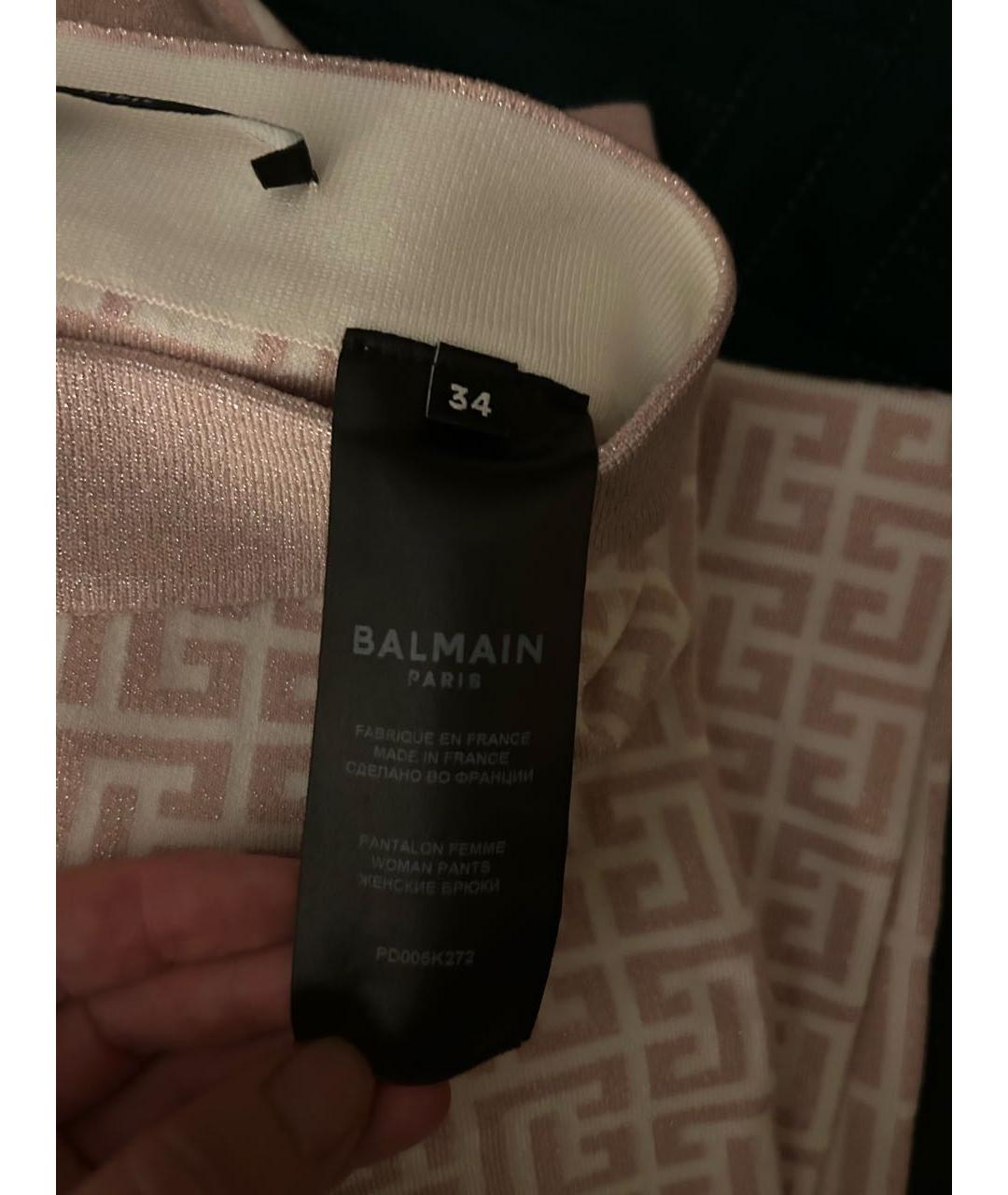 BALMAIN Розовый вискозный костюм с брюками, фото 5