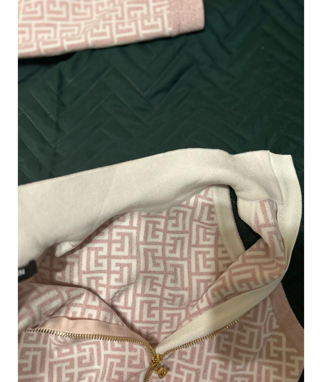 BALMAIN Розовый вискозный костюм с брюками, фото 6