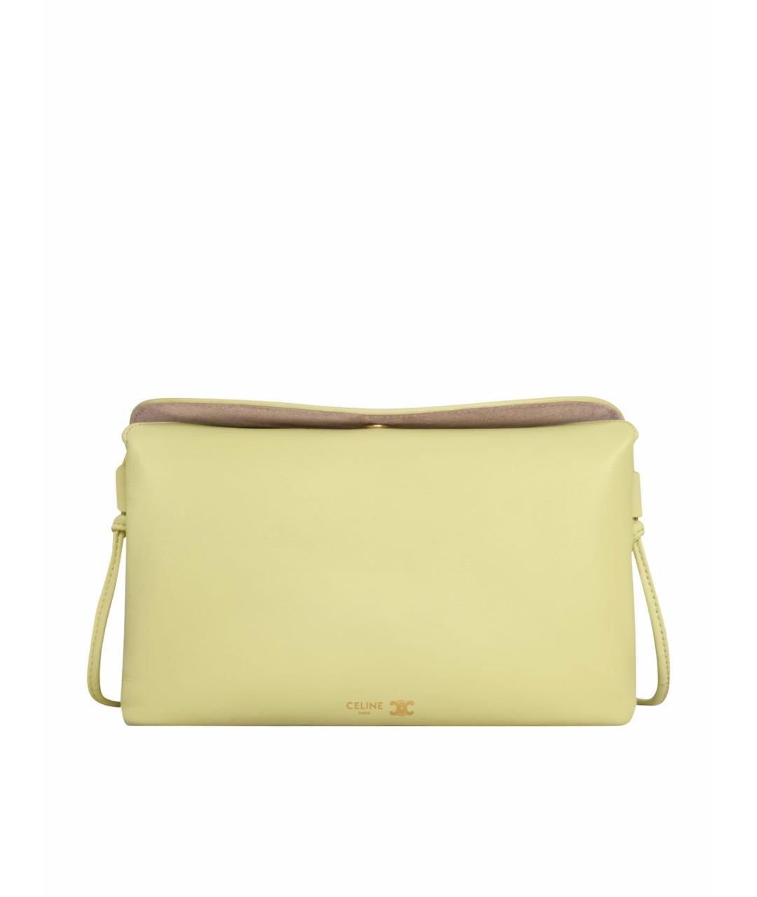 CELINE Желтая кожаная сумка через плечо, фото 1