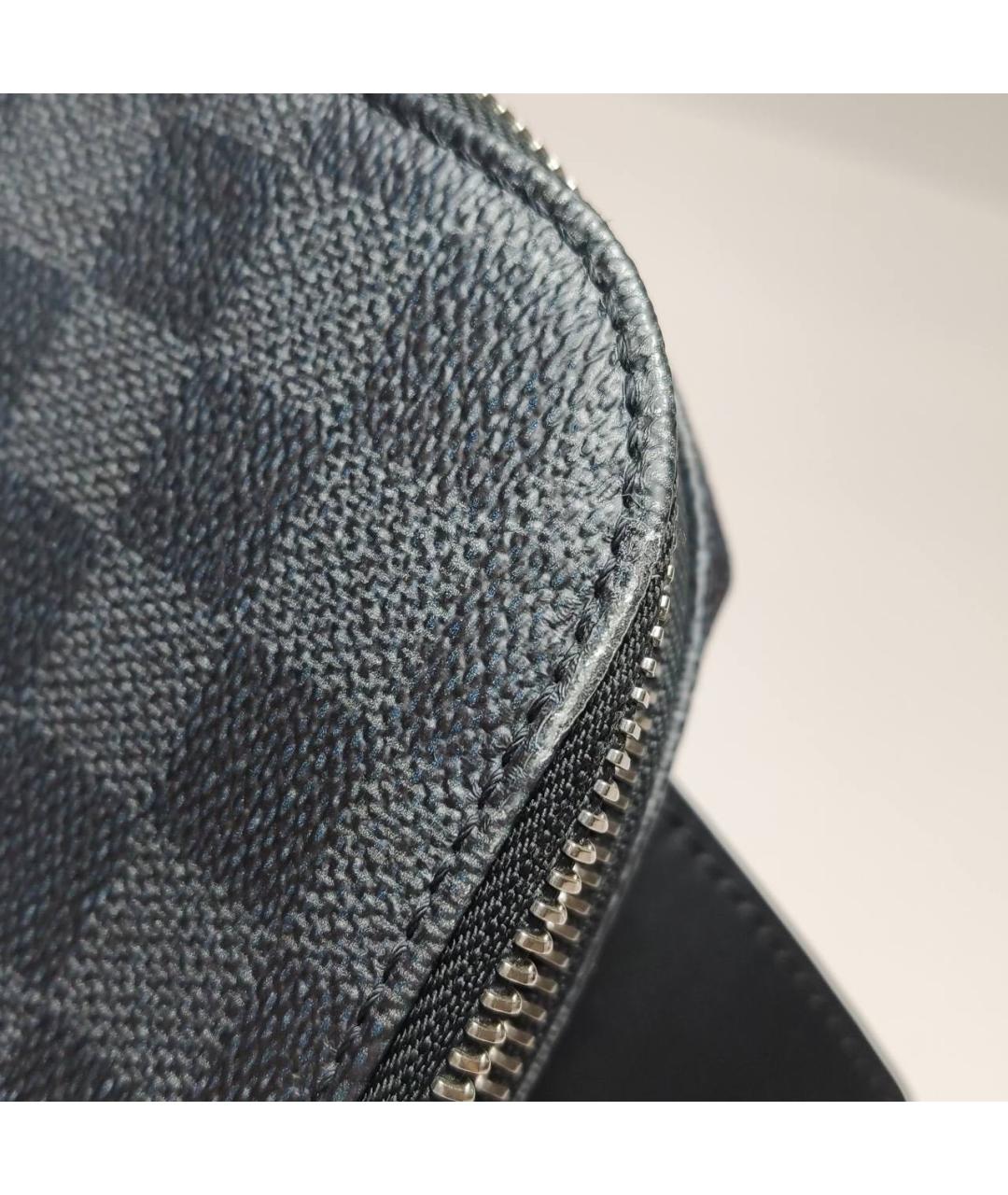 LOUIS VUITTON Антрацитовая кожаная сумка на плечо, фото 8