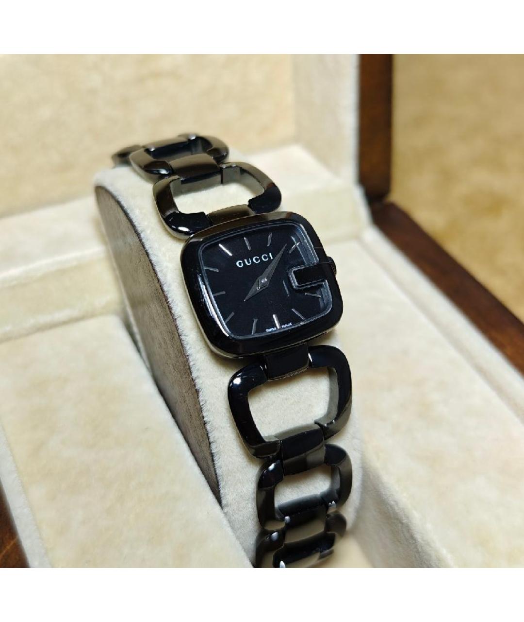 GUCCI Черные стальные часы, фото 2