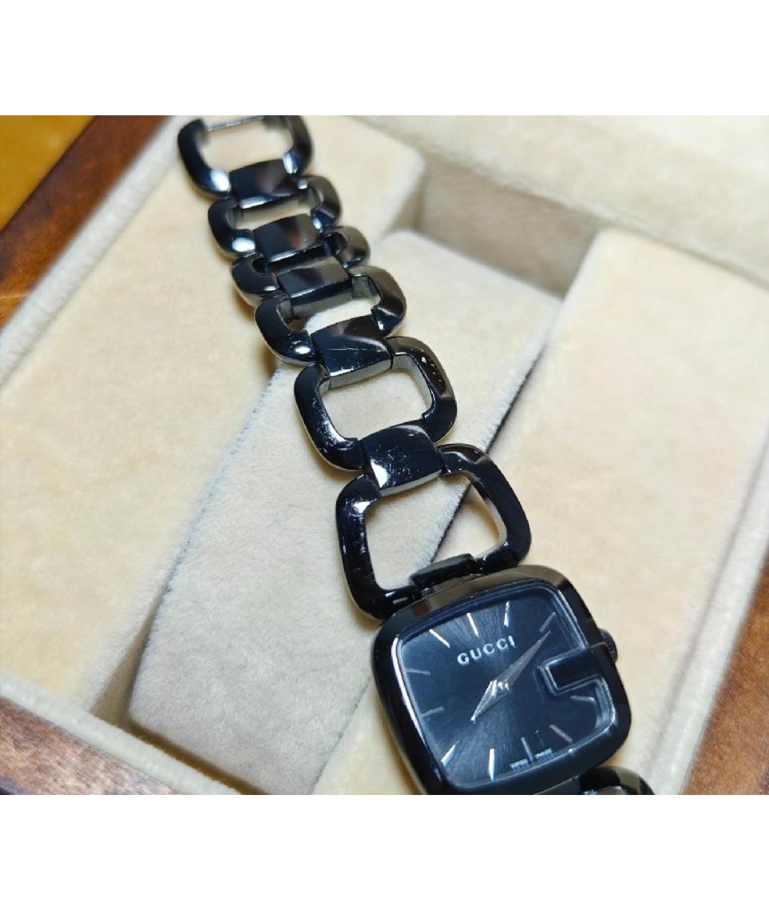 GUCCI Черные стальные часы, фото 4