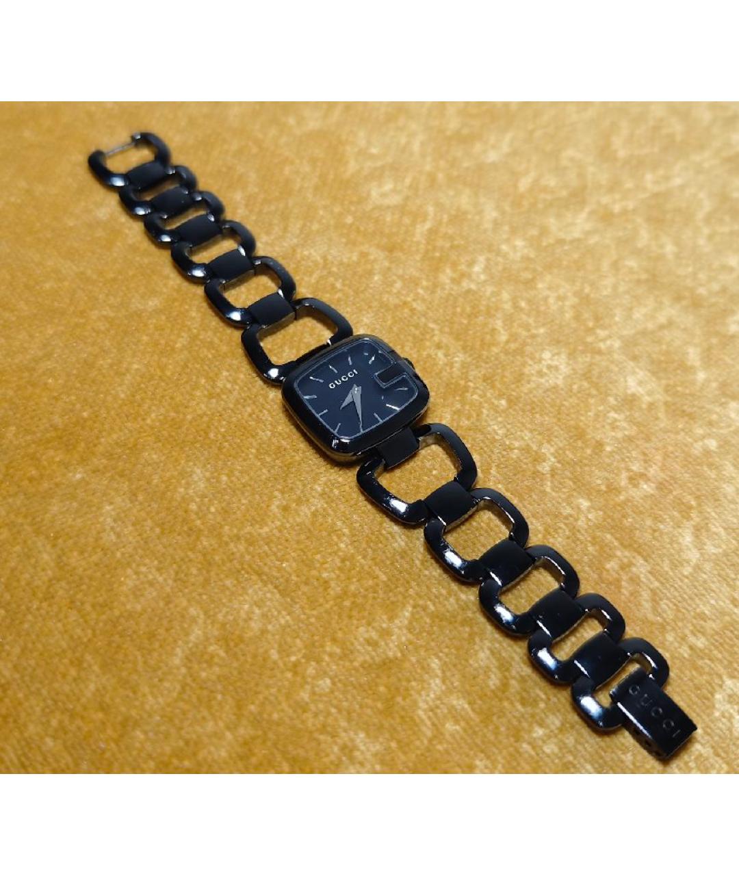 GUCCI Черные стальные часы, фото 5