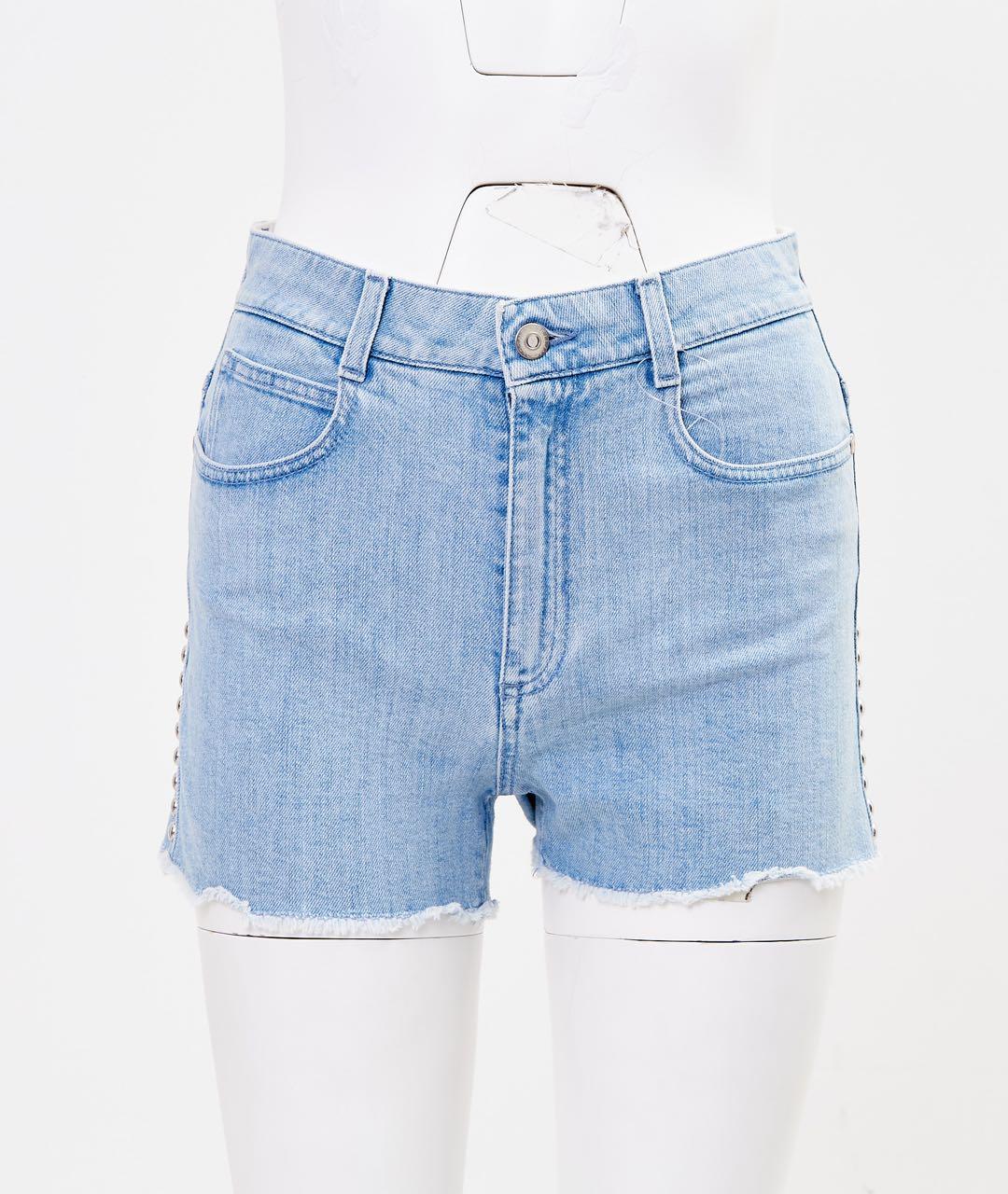 STELLA MCCARTNEY Голубые деним шорты, фото 4