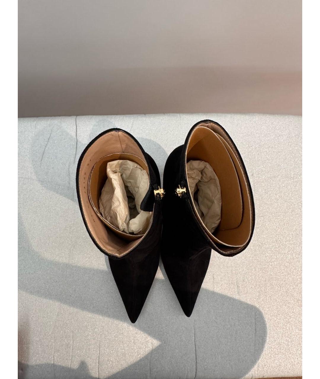 GIANVITO ROSSI Черные бархатные ботильоны, фото 3