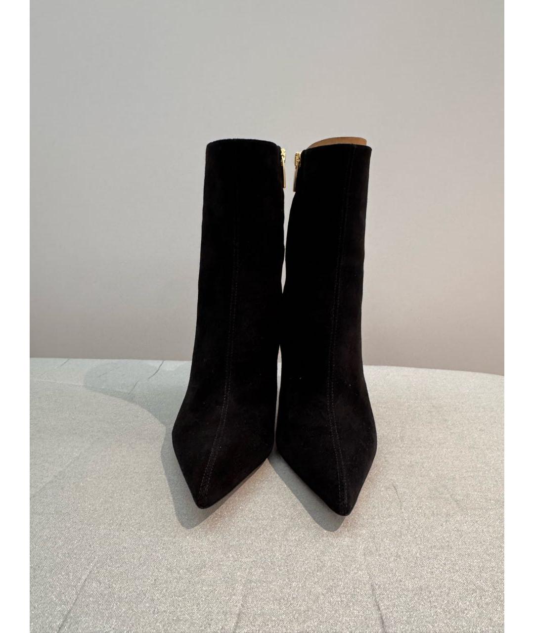 GIANVITO ROSSI Черные бархатные ботильоны, фото 2