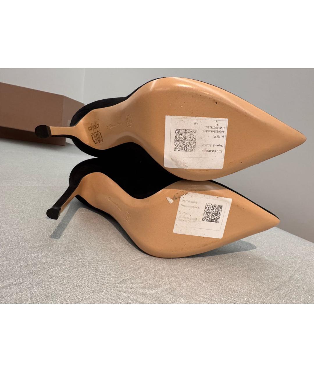 GIANVITO ROSSI Черные бархатные ботильоны, фото 5