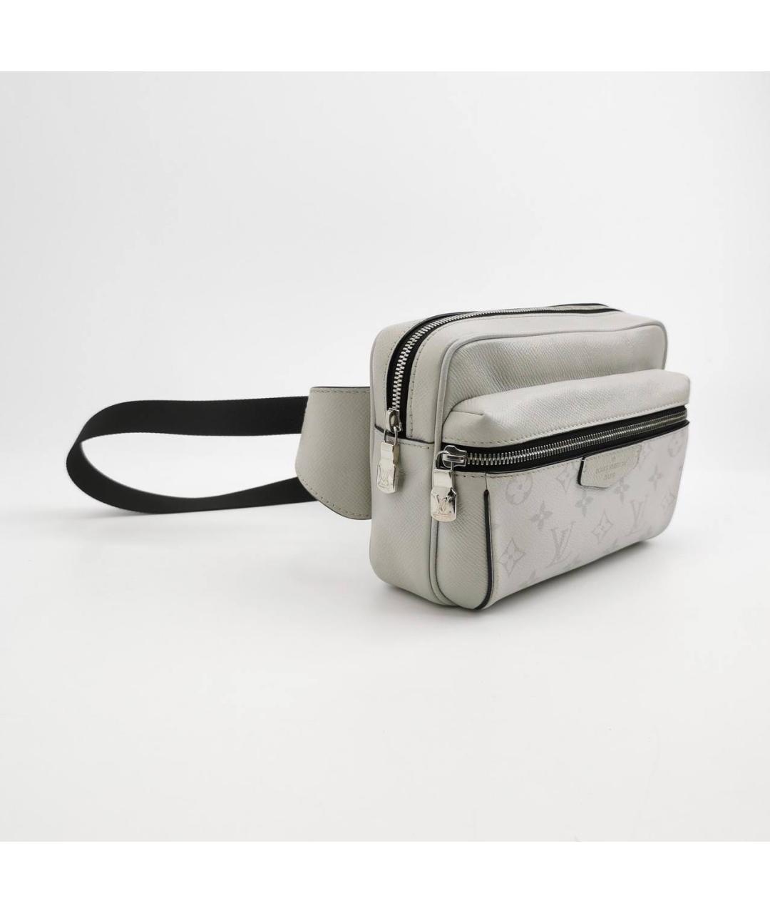 LOUIS VUITTON Белая кожаная барсетка, фото 3