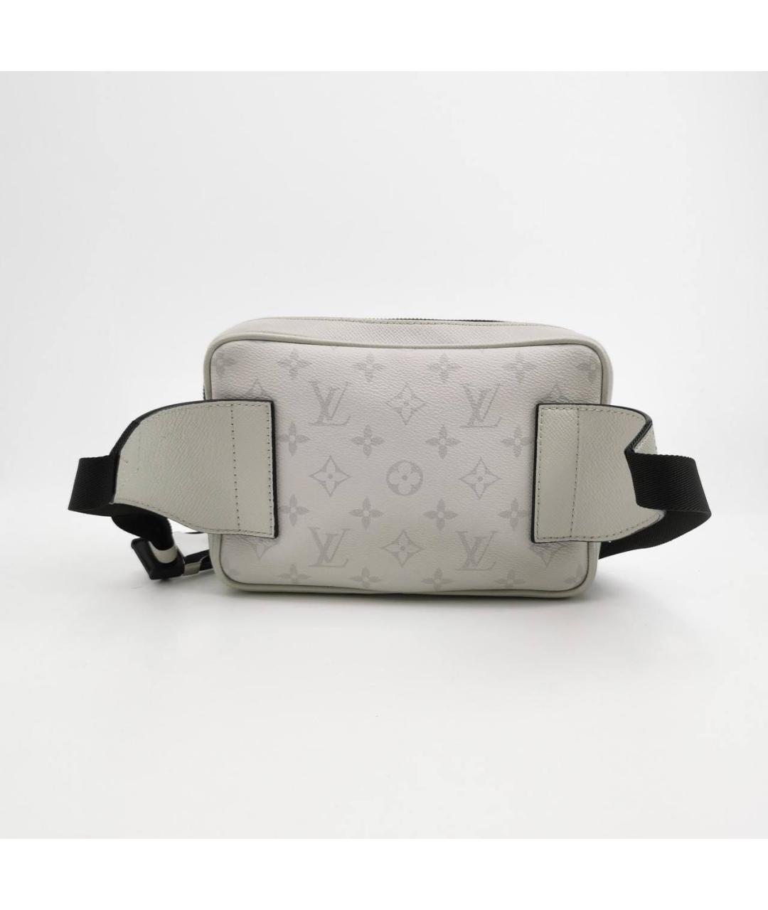 LOUIS VUITTON Белая кожаная барсетка, фото 4