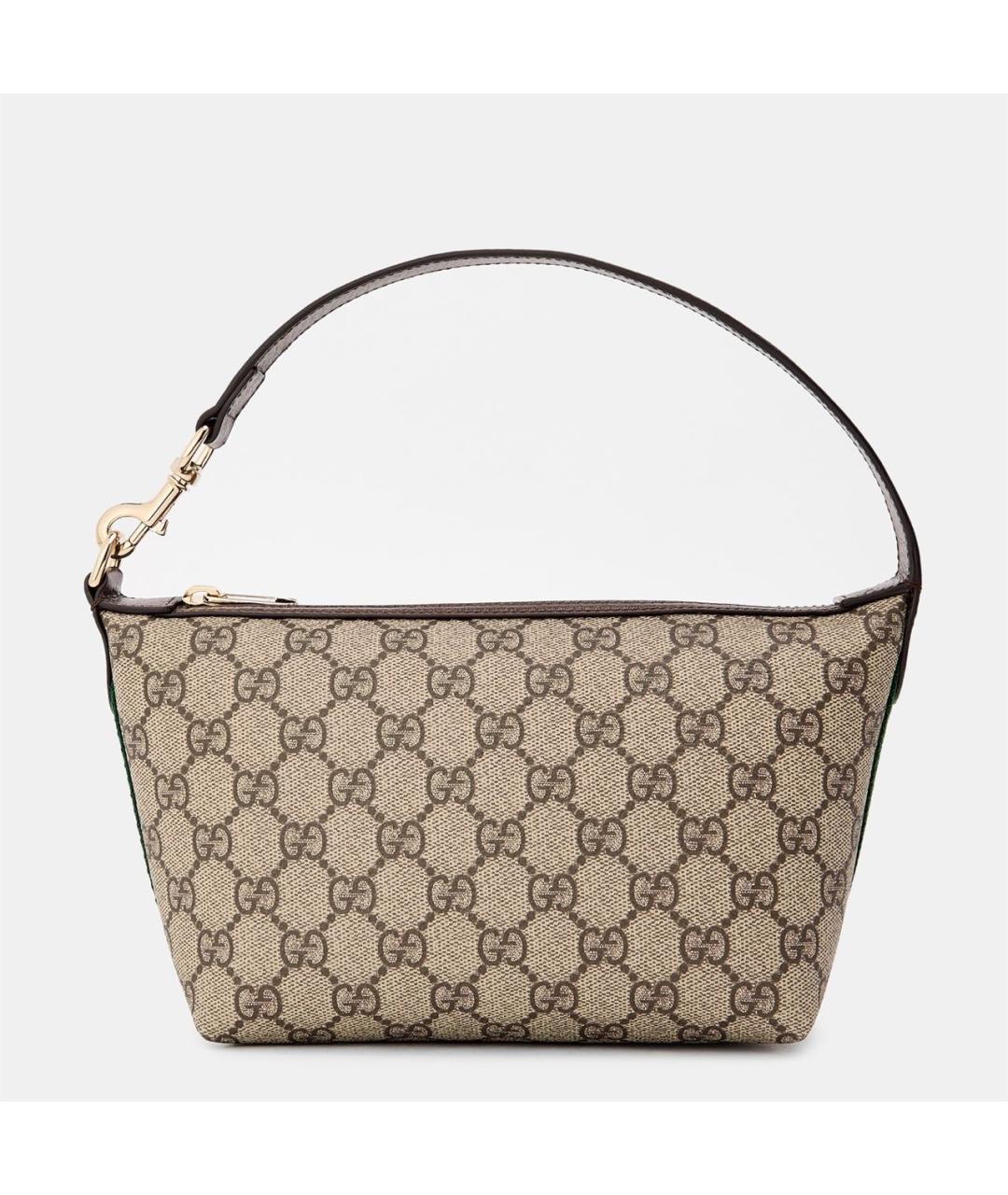 GUCCI Бежевая кожаная сумка через плечо, фото 7