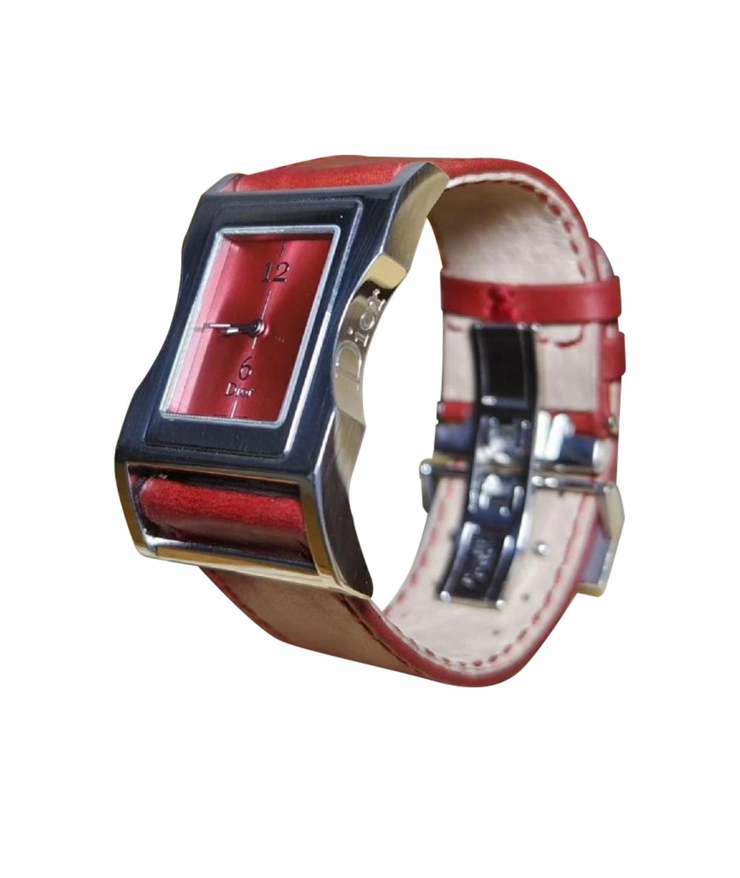 CHRISTIAN DIOR Бордовые стальные часы, фото 1