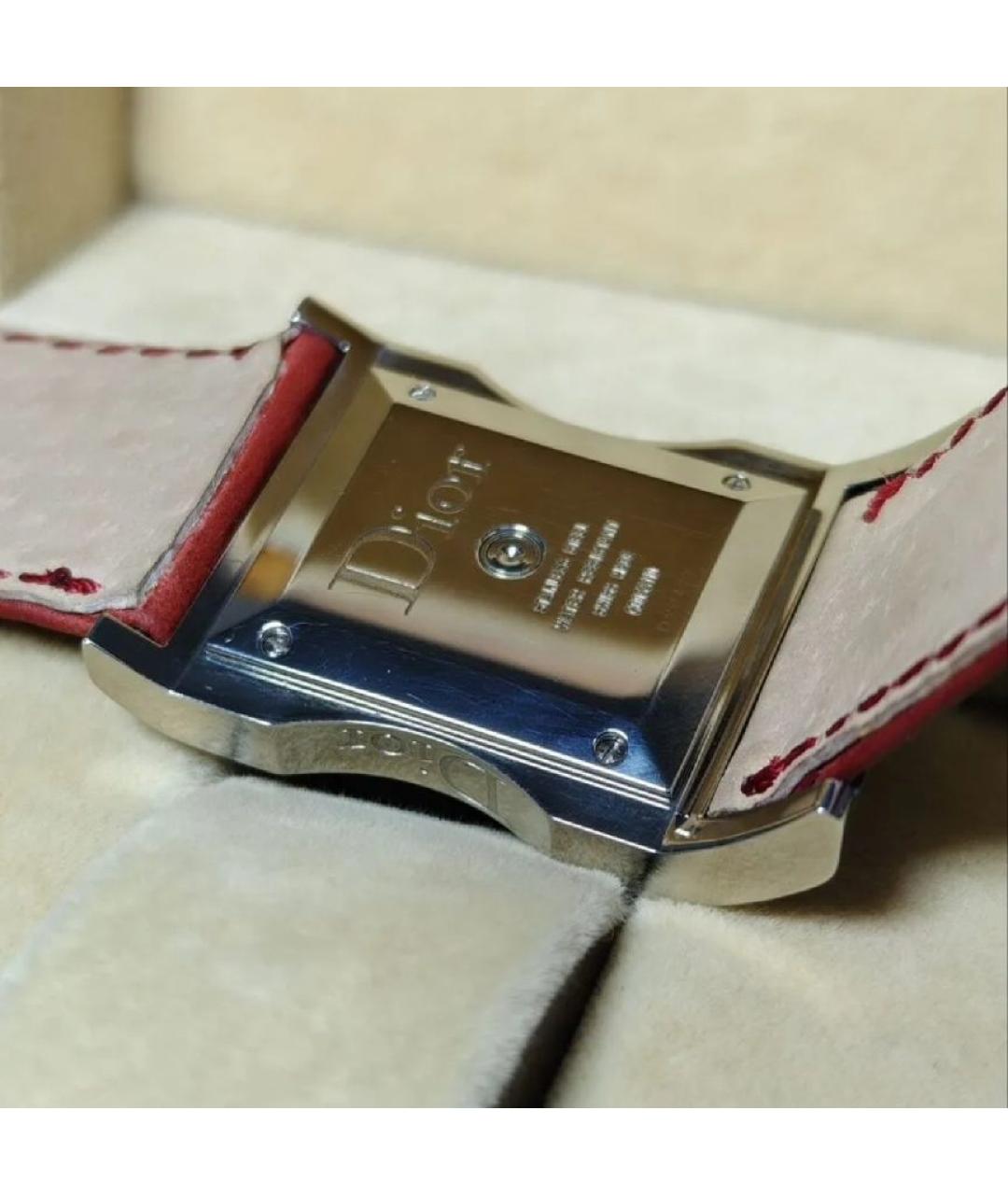 CHRISTIAN DIOR Бордовые стальные часы, фото 3