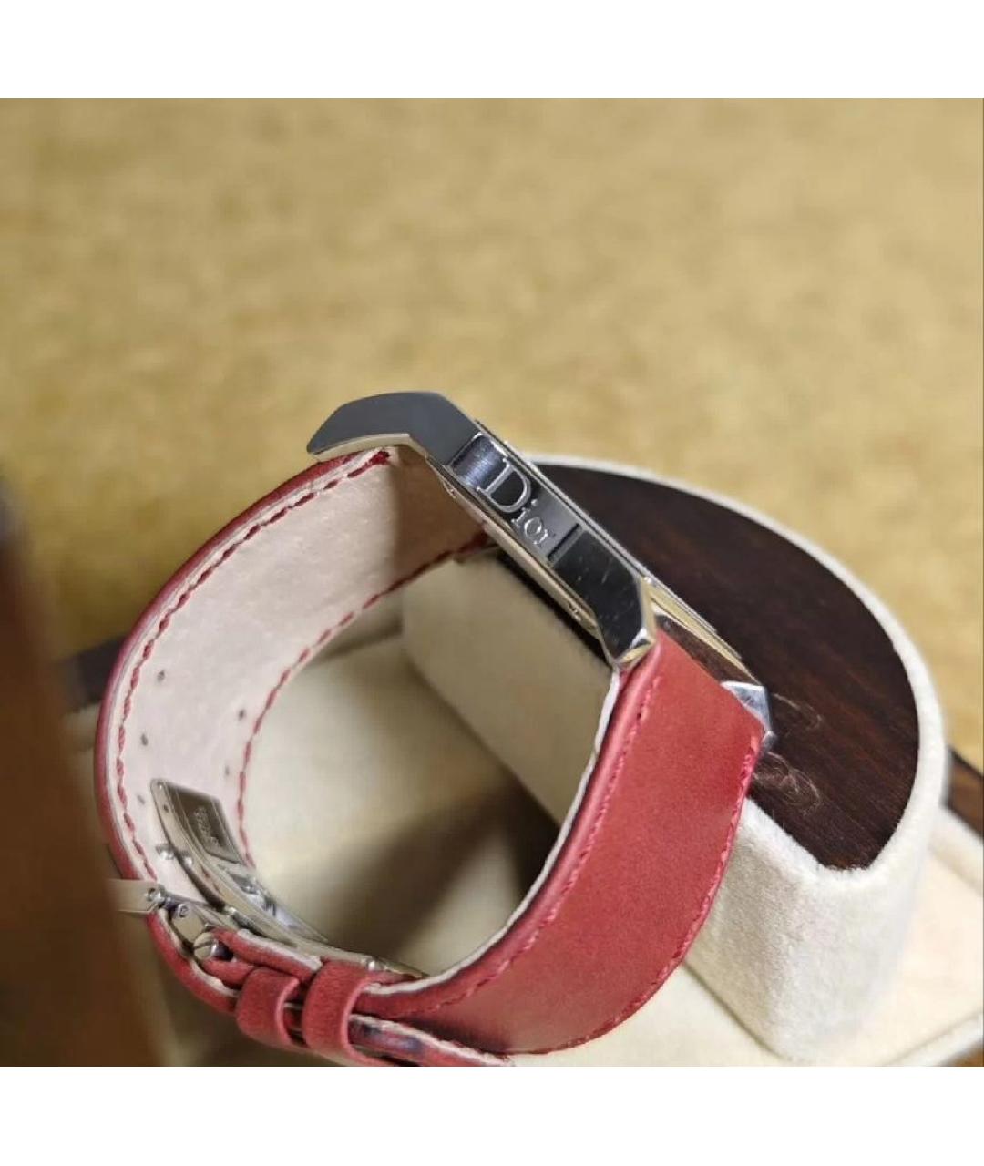 CHRISTIAN DIOR Бордовые стальные часы, фото 6