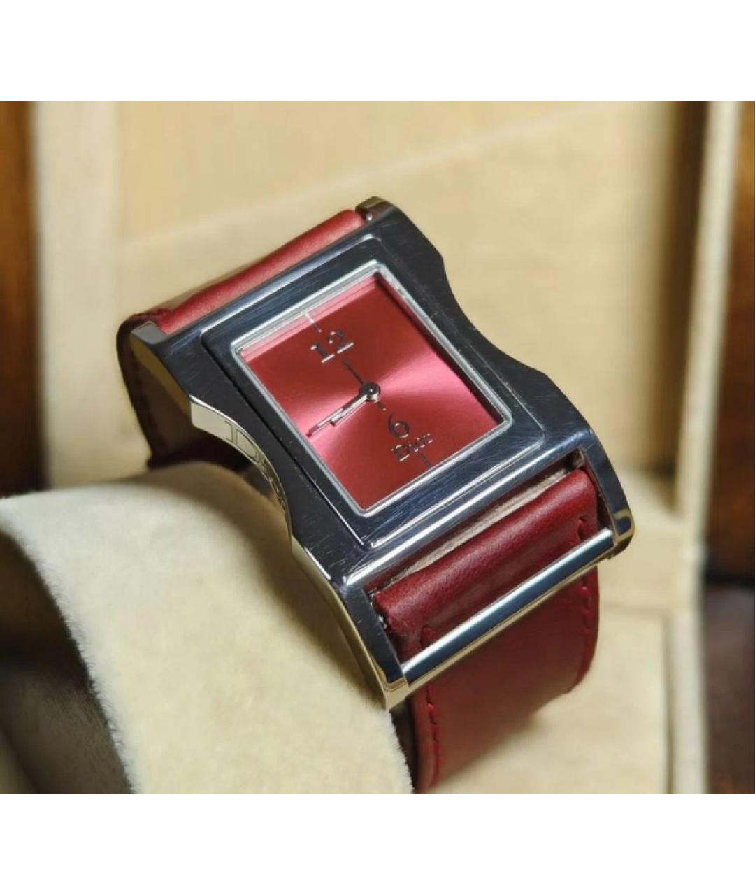 CHRISTIAN DIOR Бордовые стальные часы, фото 7
