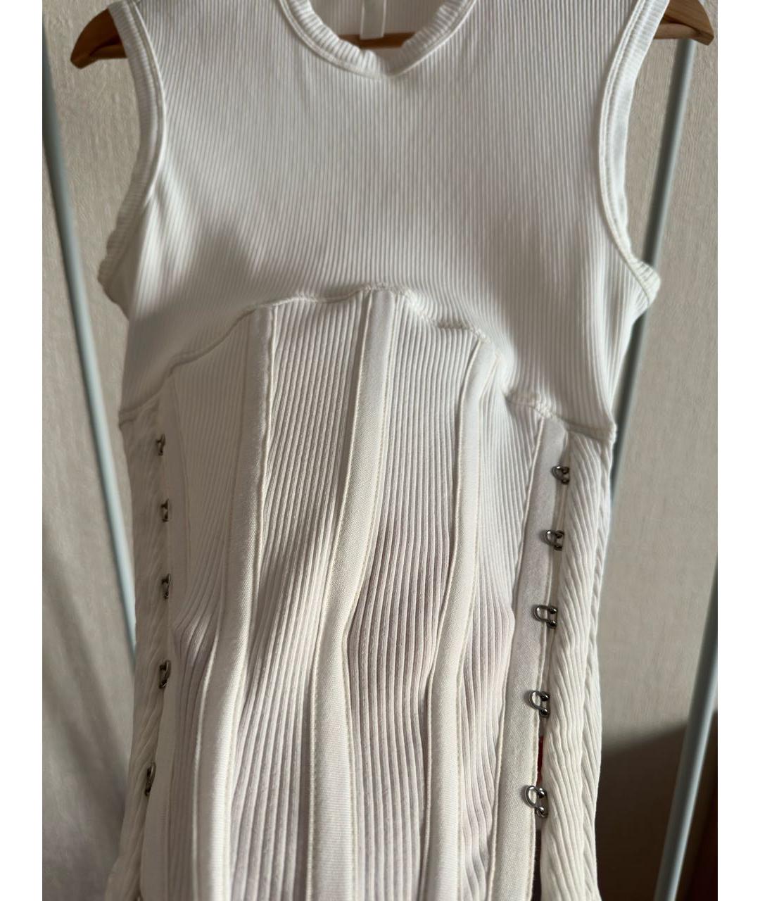 DION LEE Белая хлопковая майка, фото 8