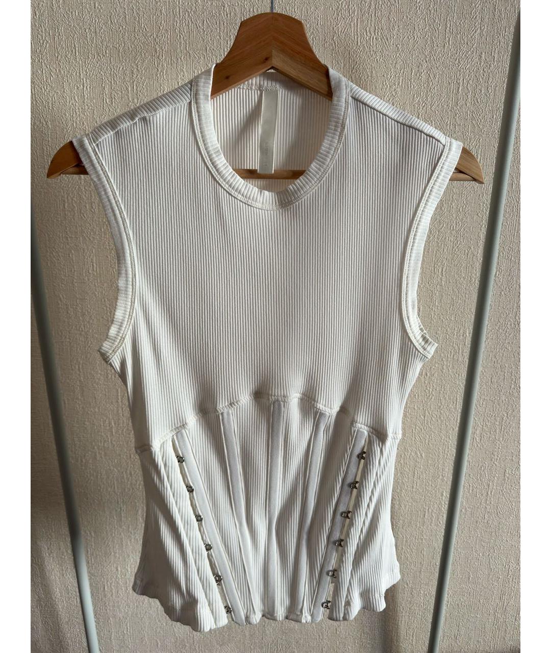 DION LEE Белая хлопковая майка, фото 3