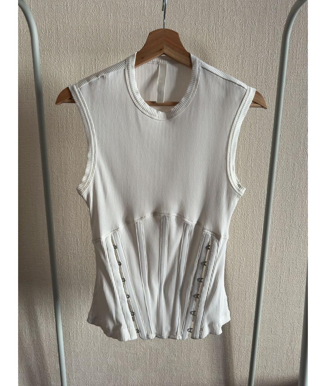 DION LEE Белая хлопковая майка, фото 9