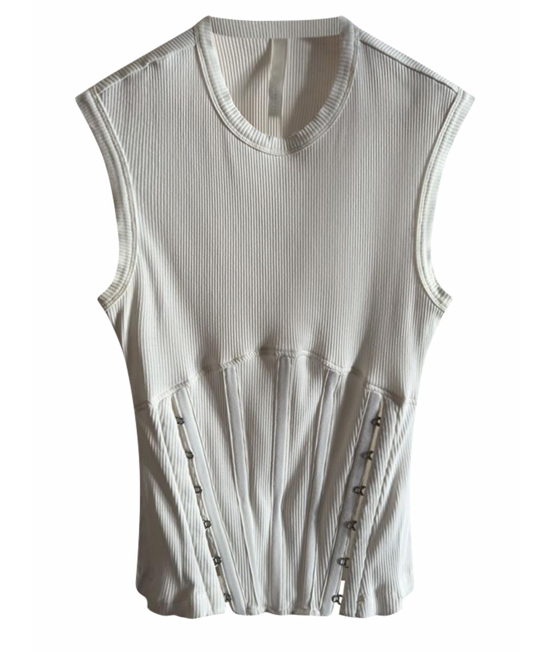 DION LEE Белая хлопковая майка, фото 1