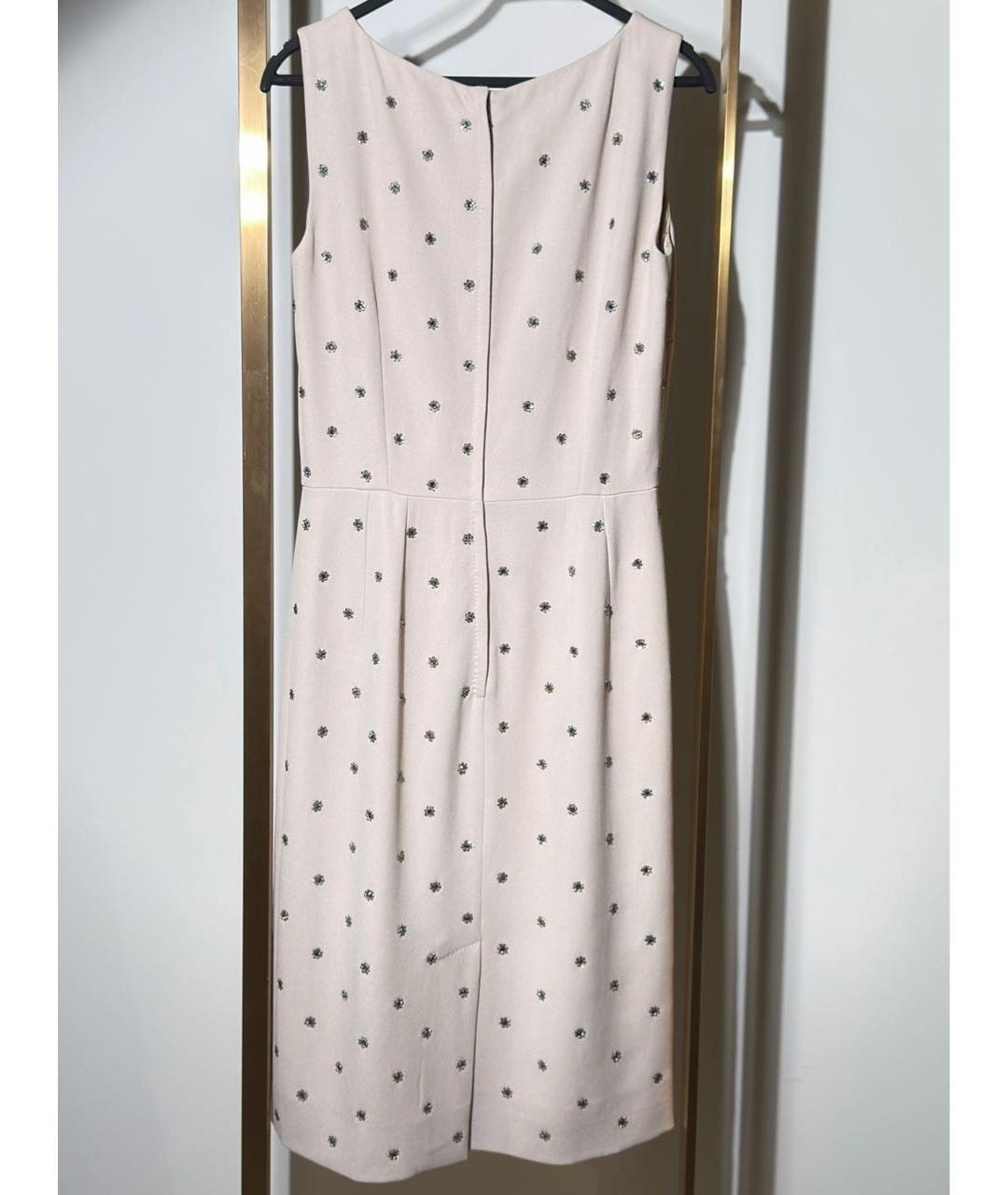DOLCE&GABBANA Бежевое ацетатное коктейльное платье, фото 2