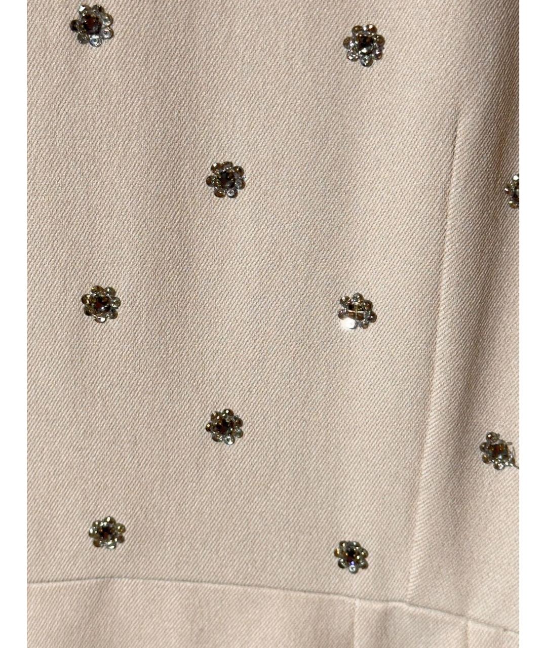 DOLCE&GABBANA Бежевое ацетатное коктейльное платье, фото 4