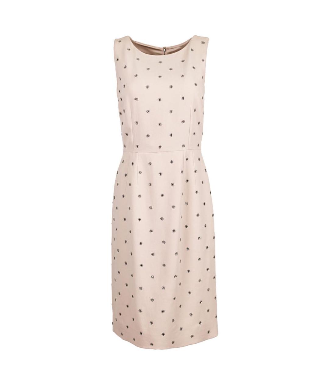 DOLCE&GABBANA Бежевое ацетатное коктейльное платье, фото 1
