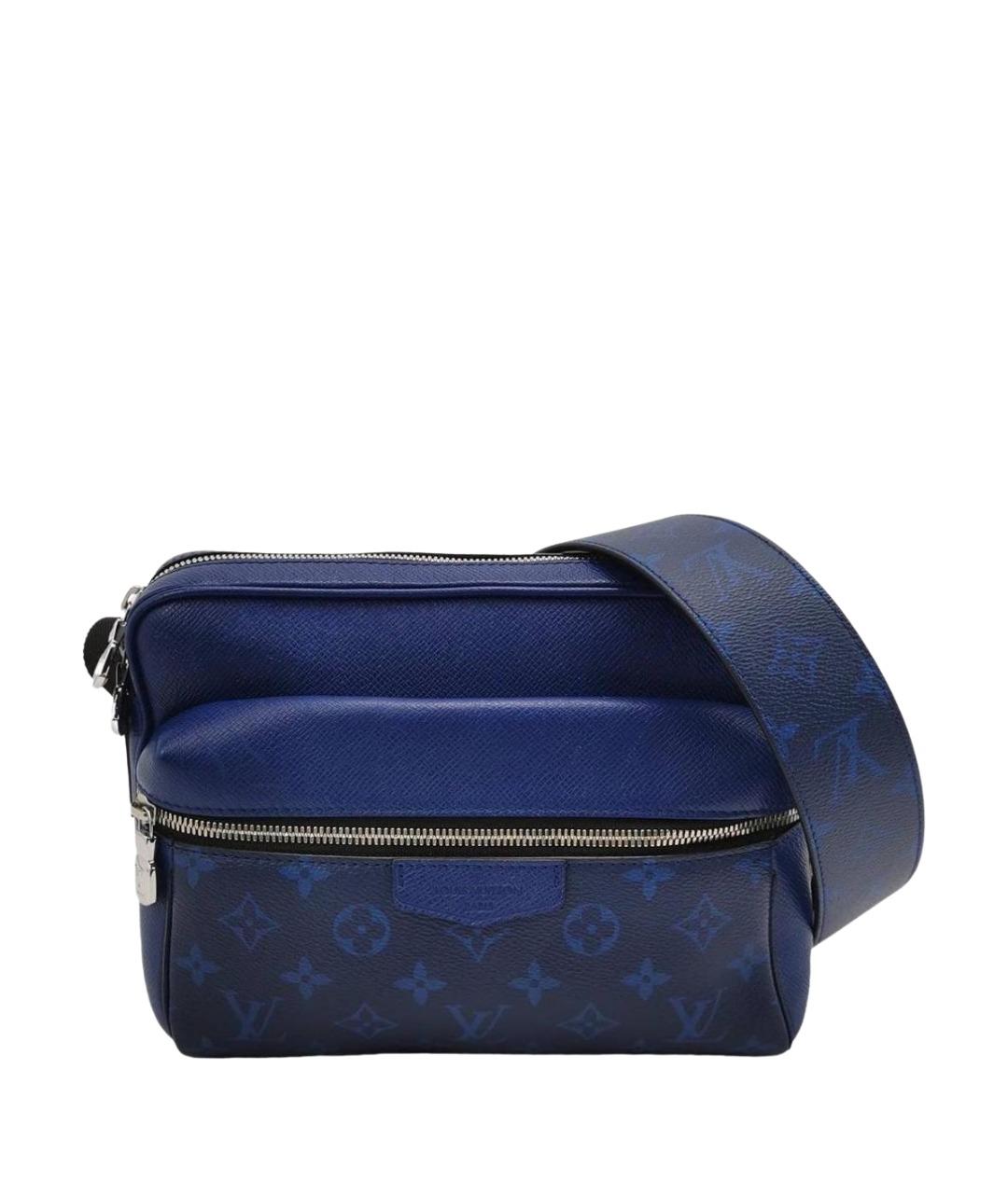 LOUIS VUITTON Темно-синяя кожаная сумка на плечо, фото 1