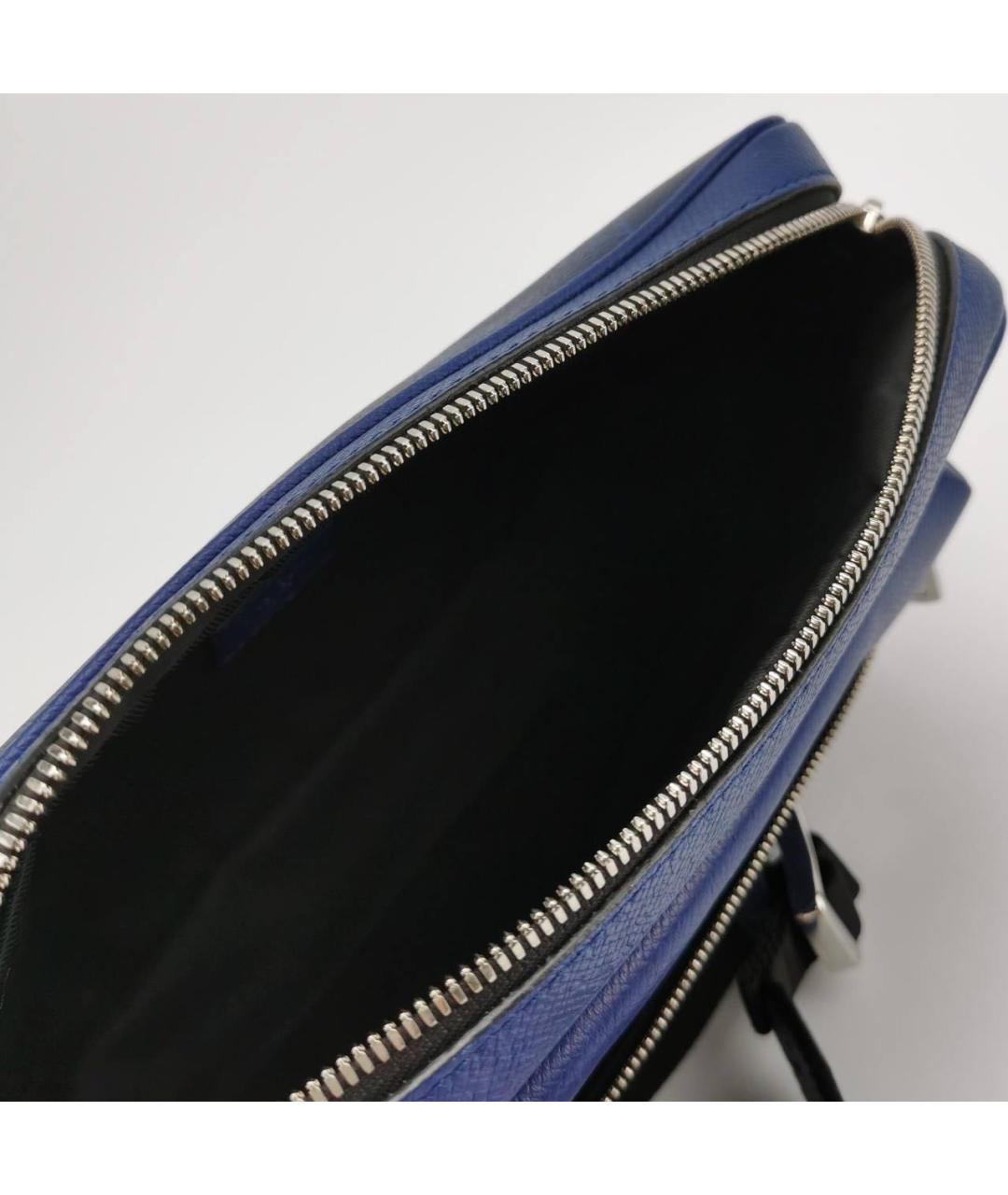 LOUIS VUITTON Темно-синяя кожаная сумка на плечо, фото 6