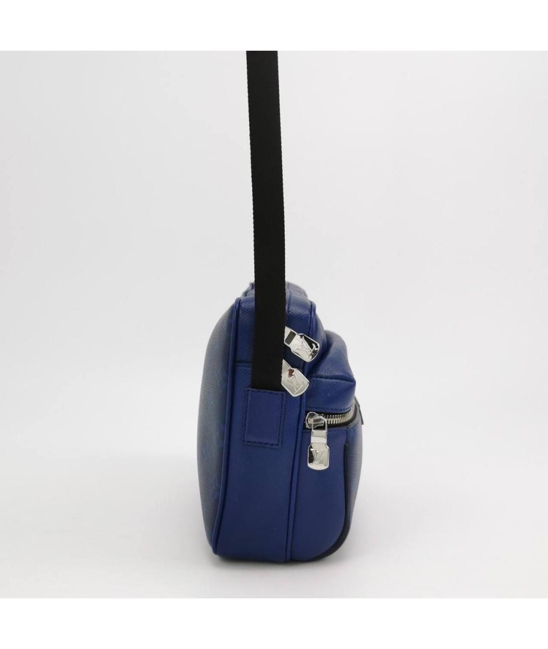 LOUIS VUITTON Темно-синяя кожаная сумка на плечо, фото 3