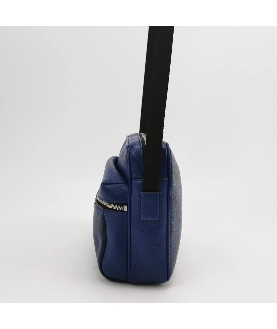 LOUIS VUITTON Темно-синяя кожаная сумка на плечо, фото 2